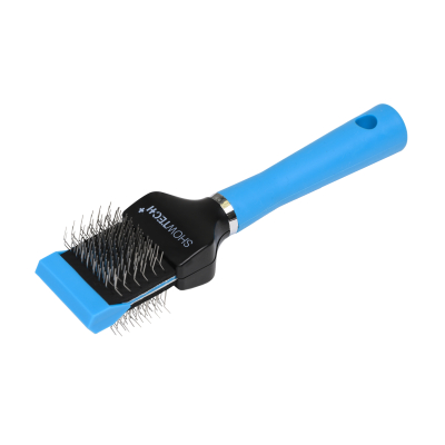 Show Tech flex groom slicker, single firm, blau