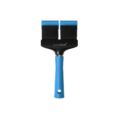 Show Tech flex groom slicker, double firm, blau