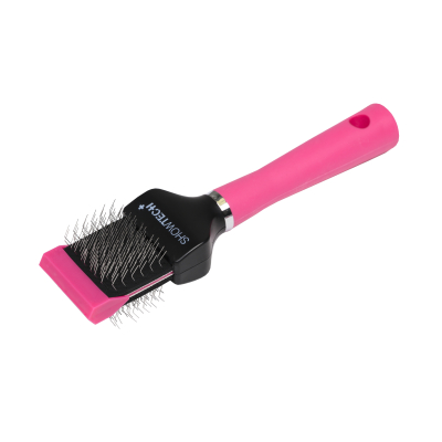 Show Tech flex groom slicker, single soft, pink