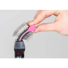 Show Tech flex groom slicker, single soft, pink