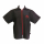 Groomer-Shirt mit kurzen Ärmeln, mittiger Reißverschluss, schwarz / rot, Size S