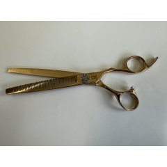 grotec Prime 2, Modellierschere, ca.19 cm, 7,5 ", 50 Zähne, rosegold