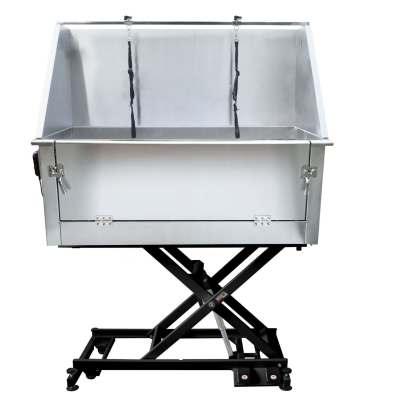 grotec Master eco Edelstahlbadewanne für Hunde, elektrisch verstellbar, ohne Armatur