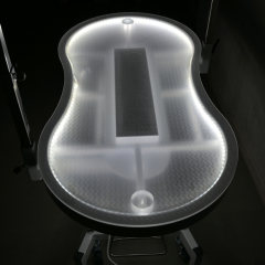 Trimmtisch grotec Tournament, beleuchtet, elektrisch höhenverstellbar, weiß