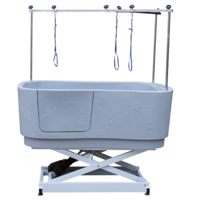 Grotec Doggy PVC Badewanne, mit 1 Seitenaustieg, elektrisch verstellbar, inkl. Galgen