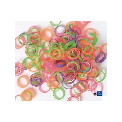 Gummiringe, Latex, elastisch, 100 Stk., fluoreszierend