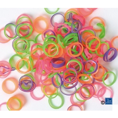 Gummiringe, Latex, elastisch, 1000 Stk., fluoreszierend